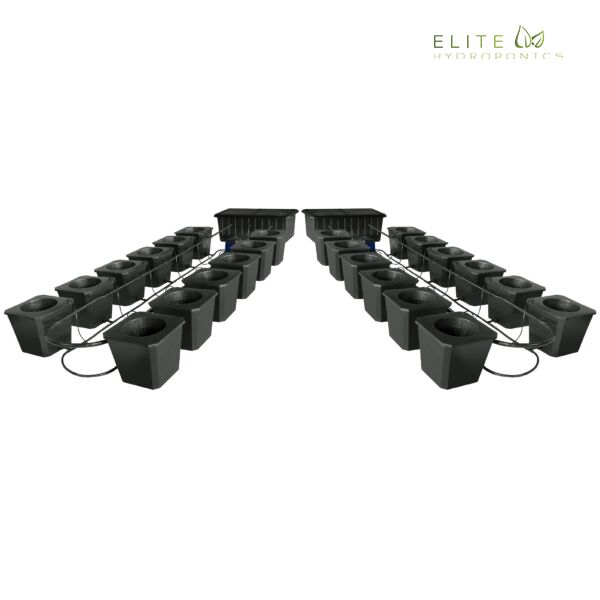 24-Site Bubble Flow Buckets Hydroponic Grow System